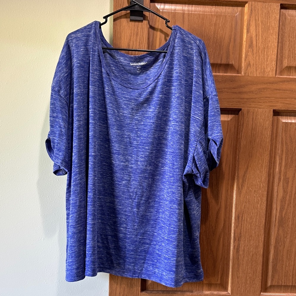 Woman Within  Blue Top 4X